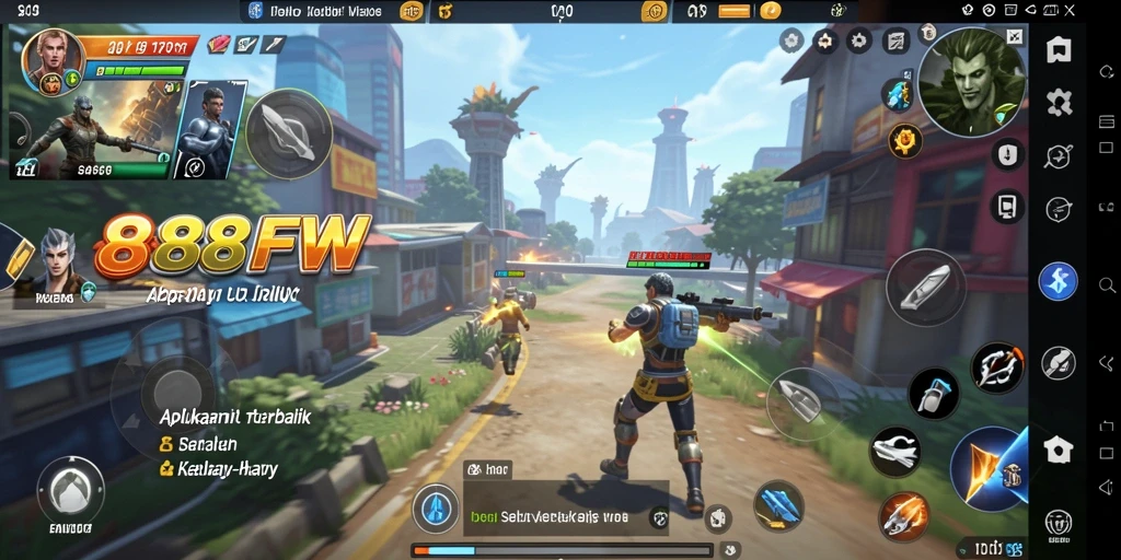 Tampilan antarmuka pengguna 888FW yang modern dan intuitif.