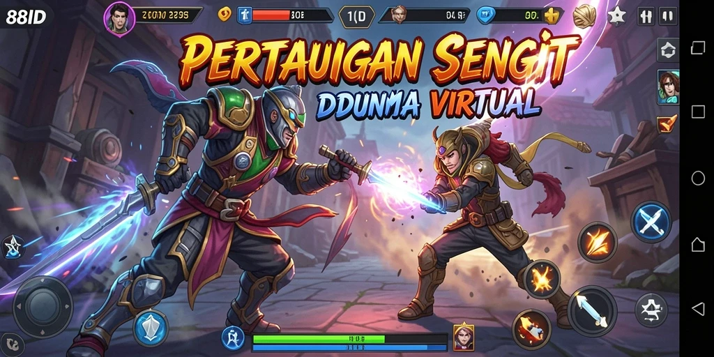 Screenshot 88ID menampilkan aksi pertarungan yang mendebarkan di arena.