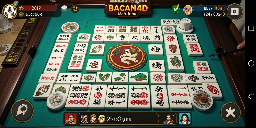 Tampilan menarik gameplay <strong>BACAN4D</strong> dengan gaya Mahjong yang seru.