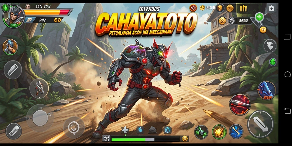 Screenshot gameplay CAHAYATOTO menampilkan aksi bertarung yang mendebarkan.