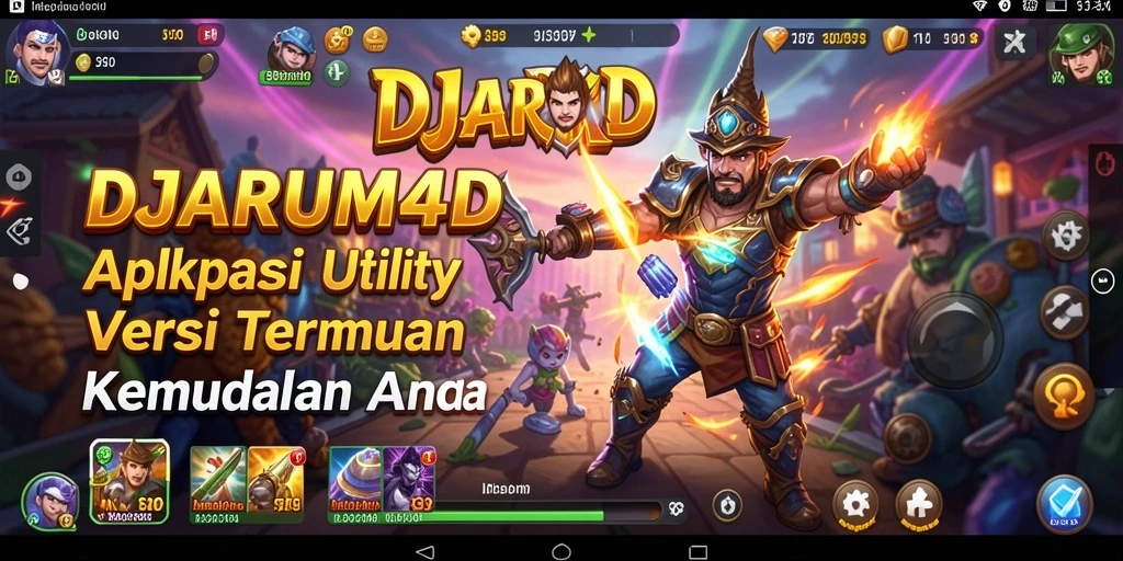 Tampilan antarmuka aplikasi DJARUM4D yang sederhana dan menarik.