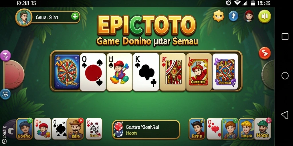 Screenshot EPICTOTO menampilkan keseruan permainan Domino yang menarik.