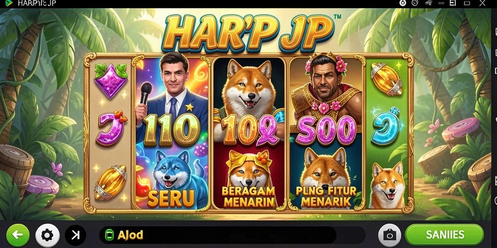 Screenshot utama HARAPJP memperlihatkan gameplay Slot yang menarik.