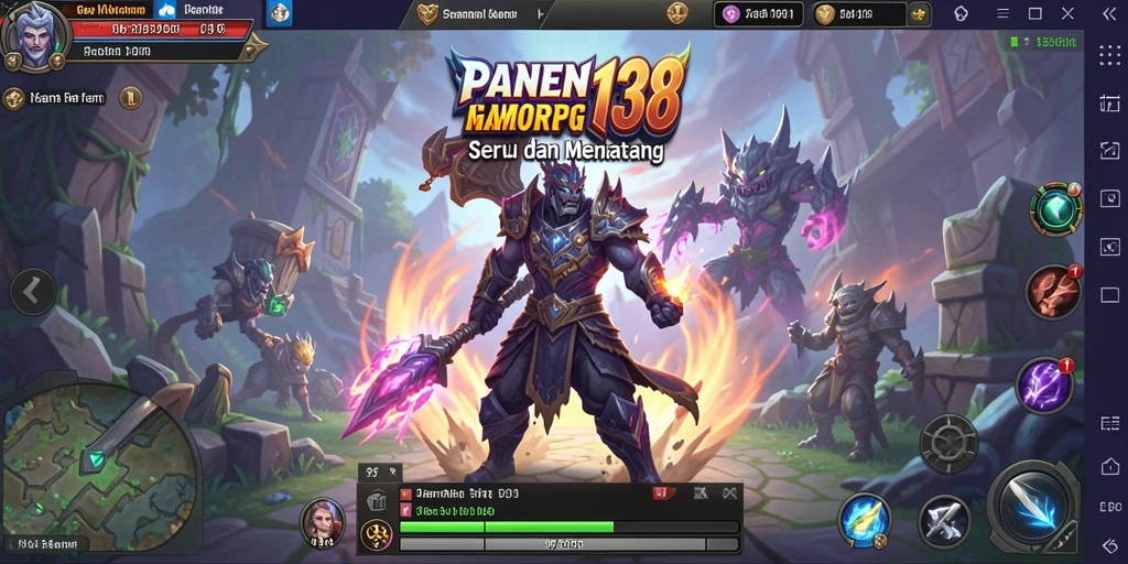 Screenshot gameplay PANEN138 yang memperlihatkan aksi seru dalam MMORPG.