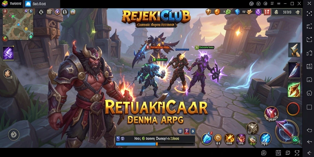 Tampilan seru gameplay ARPG dalam REJEKICLUB yang penuh aksi.