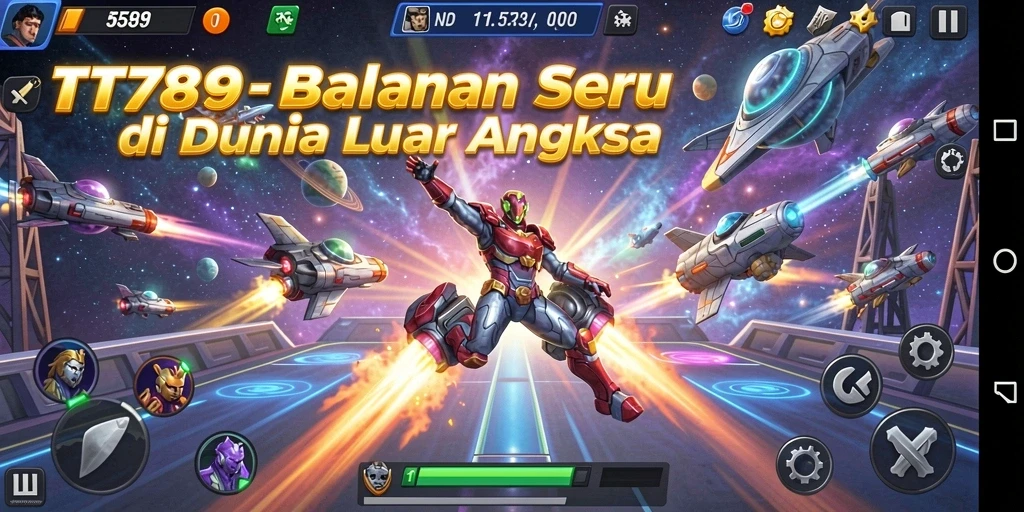 Gameplay seru balapan di luar angkasa dengan kendaraan futuristik.