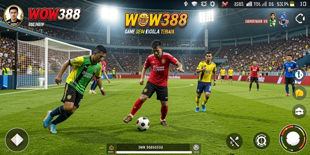 Screenshot perjalanan seru dalam pertandingan sepak bola WOW388.